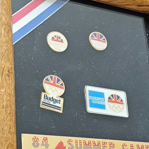 Great Britain Limited Edition Framed 1984 Olympic Pin Set Summer Games AS IS - Picture 2 of 6